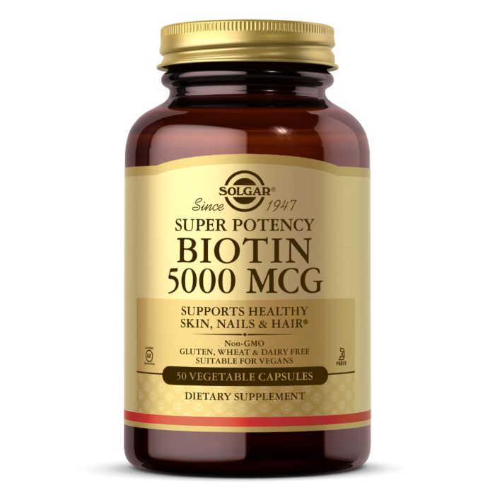 Вітаміни та мінерали Solgar Biotin 5000 mcg, 50 вегакапсул