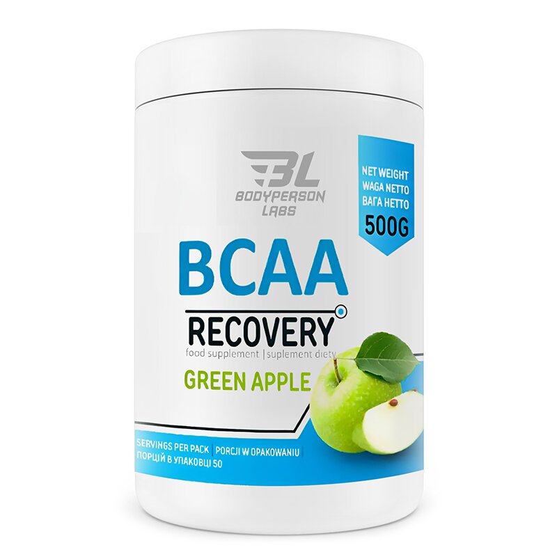 Амінокислота BCAA Bodyperson Labs Labs BCAA Recovery, 500 грам - Зелене яблуко