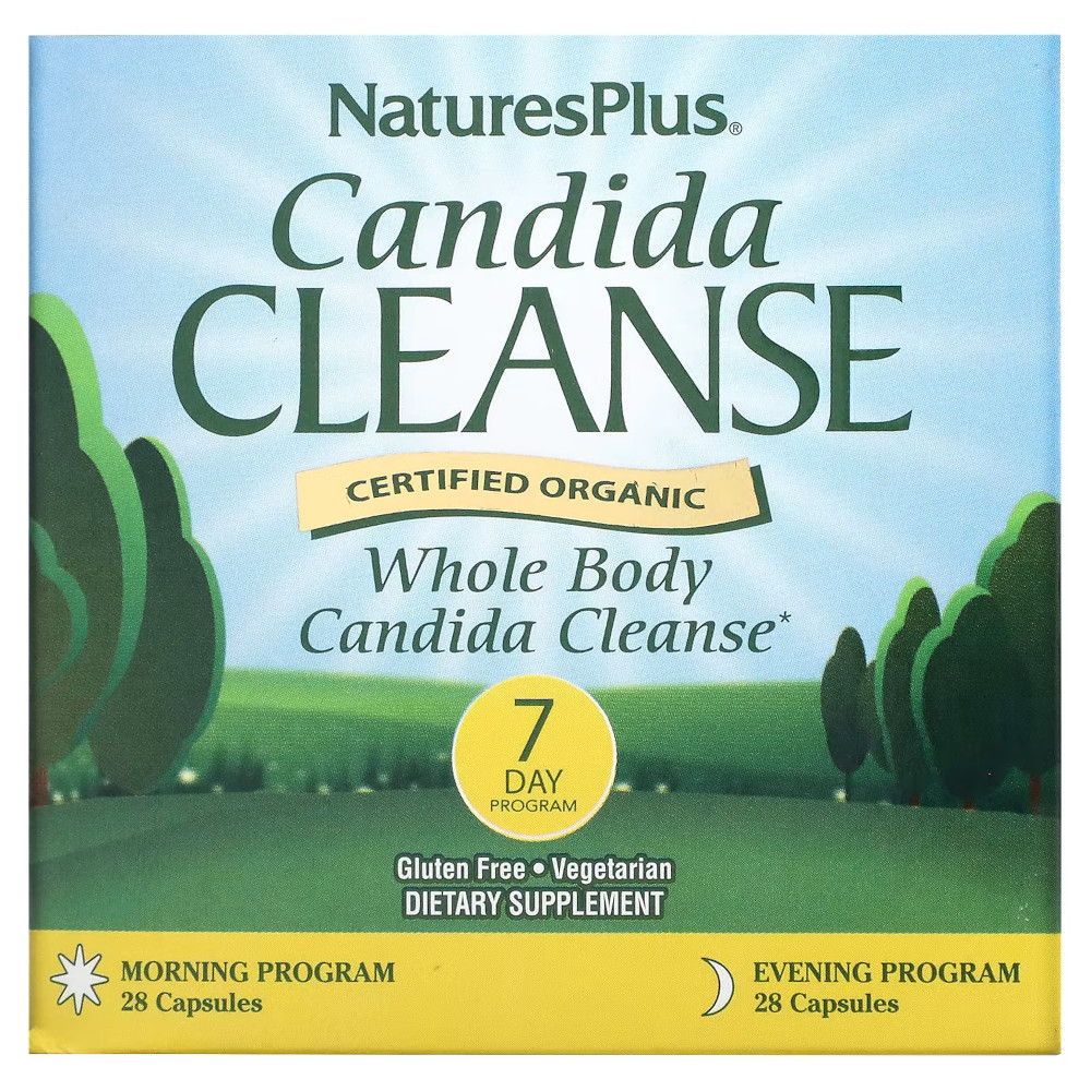 Натуральна добавка Natures Plus Candida Cleanse 7 Day Program, 28 капсул + 28 капсул