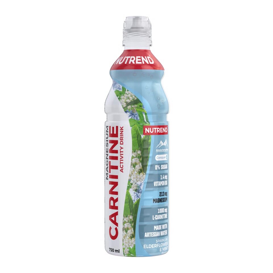 Напій з карнітином Nutrend Carnitine Activity Drink with Magnesium, 750 мл - Бузина-м'ята газований