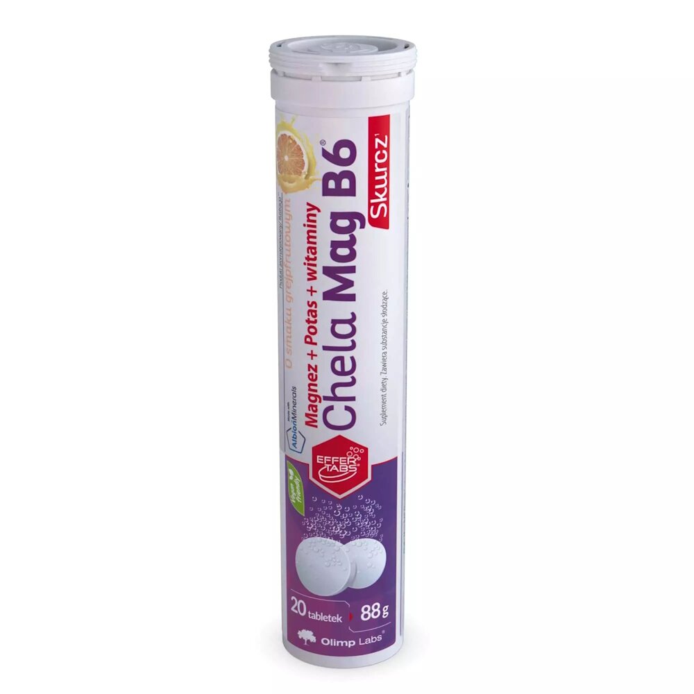 Вітаміни та мінерали Olimp Sport Nutrition Chela-Mag B6 Cramp, 20 шипучих таблеток - Грейпфрут
