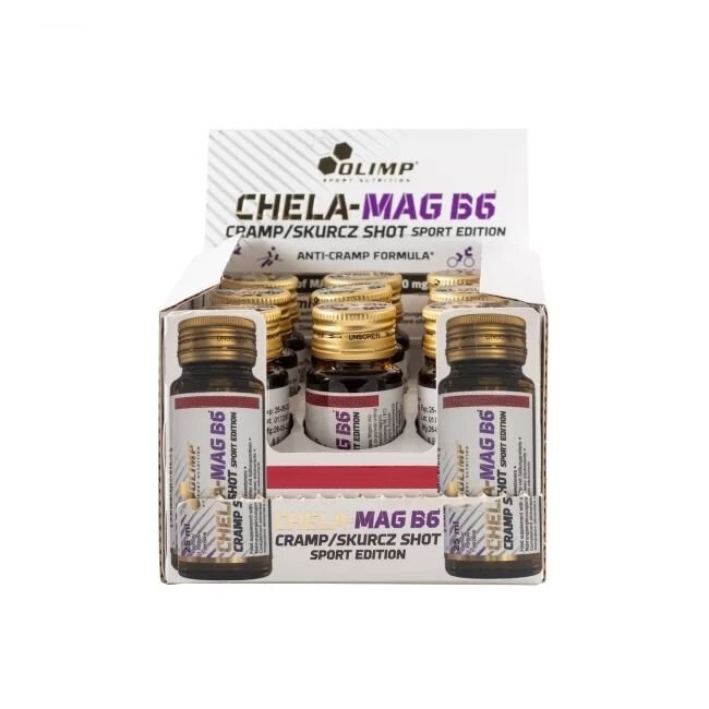 Магне - В6 Olimp Sport Nutrition Sport Edition Chela-Mag B6 Cramp Shot, 9*25 мл - Вишня