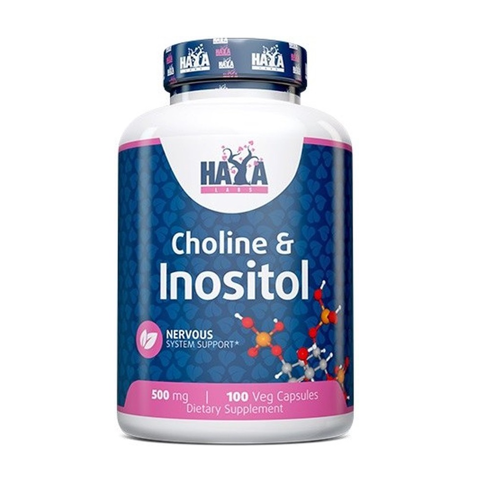 Вітаміни та мінерали Haya Labs Choline & Inositol, 100 вегакапсул