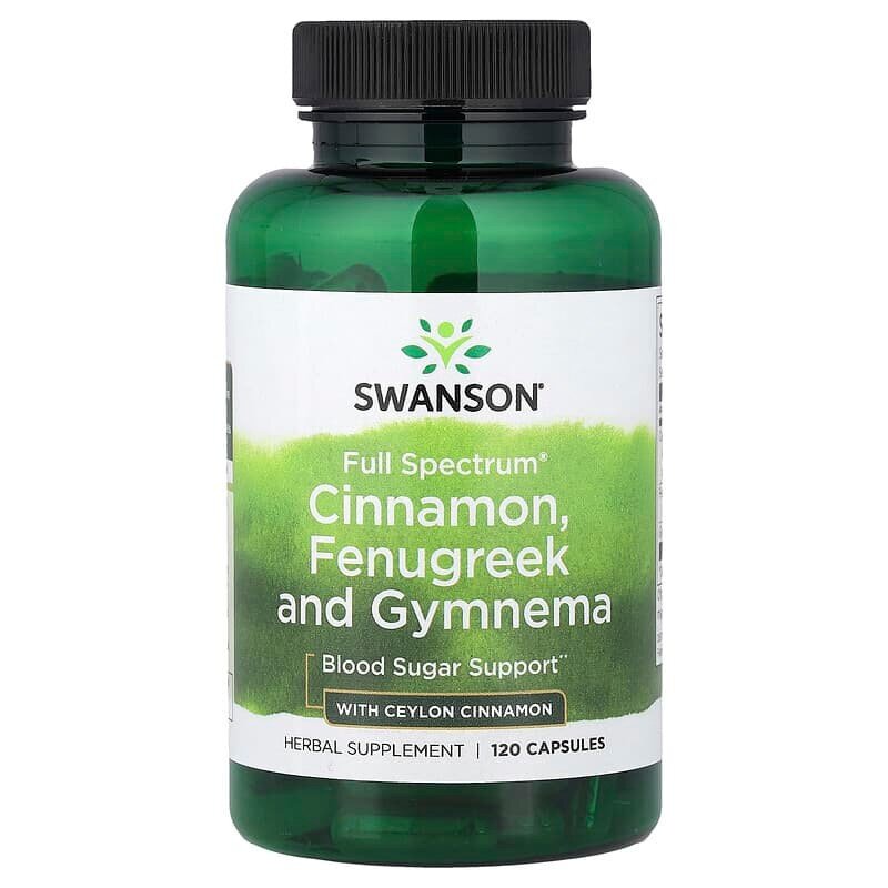 Трав’яна формула Swanson Cinnamon Fenugreek Gymnema Full Spectrum, 120 капсул