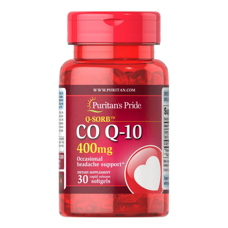 Натуральна добавка Puritan's Pride CO Q10 400 mg, 30 капсул