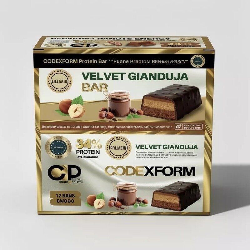 Блок протеїнових батончиків CODExFORM Protein Bar, 12*50 грам - Джандуя