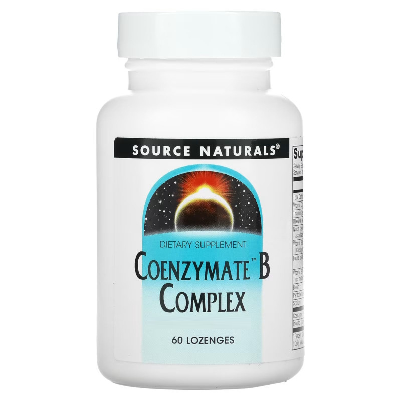 Вітаміни та мінерали Source Naturals Coenzymate B Complex, 60 льодяників - Апельсин