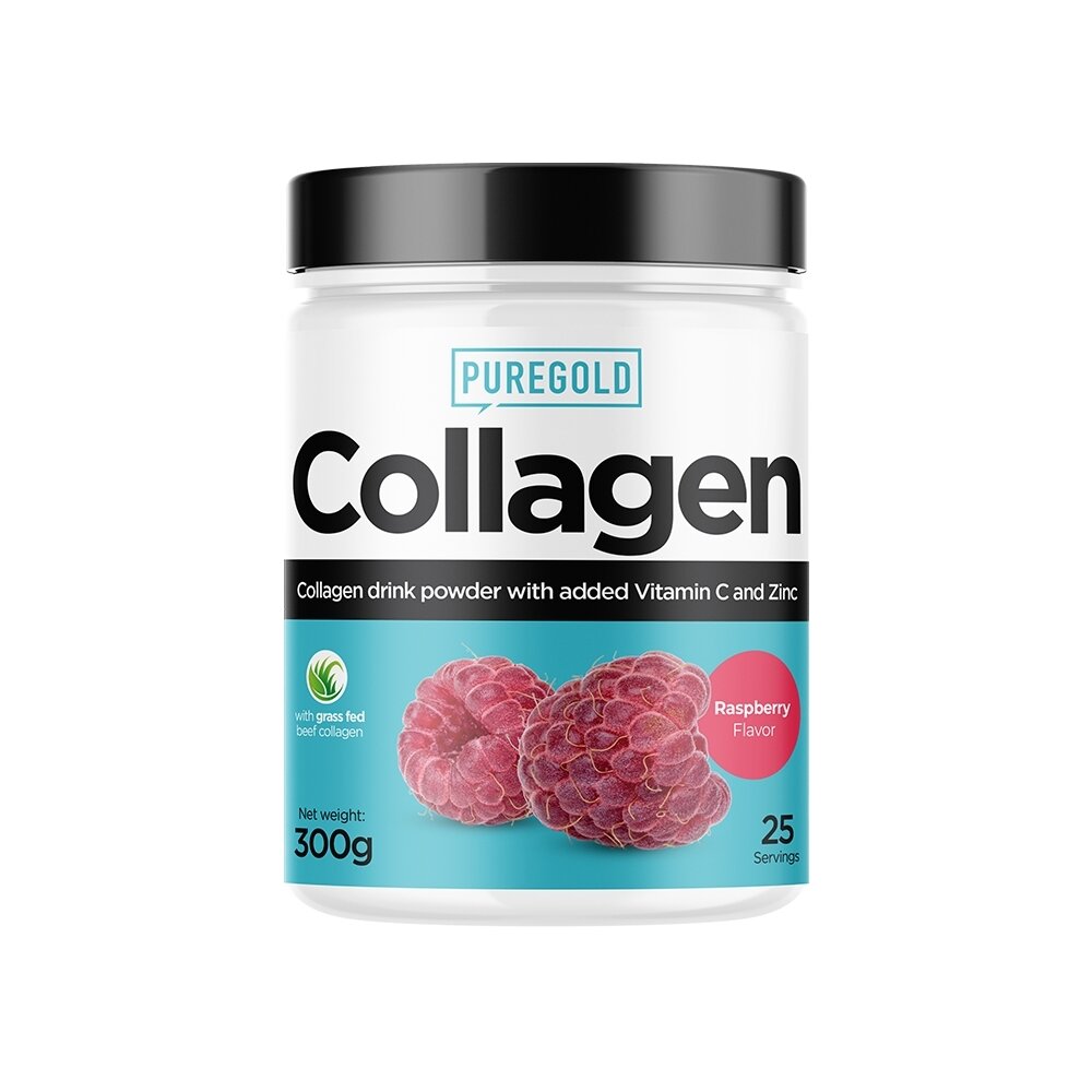 Препарат для суглобів і зв'язок Pure Gold Protein Collagen, 300 грам - Малина