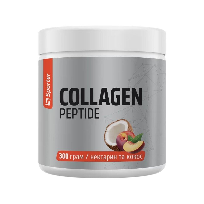 Колагенові пептиди Sporter Collagen Peptide, 300 грам - Нектарин-кокос