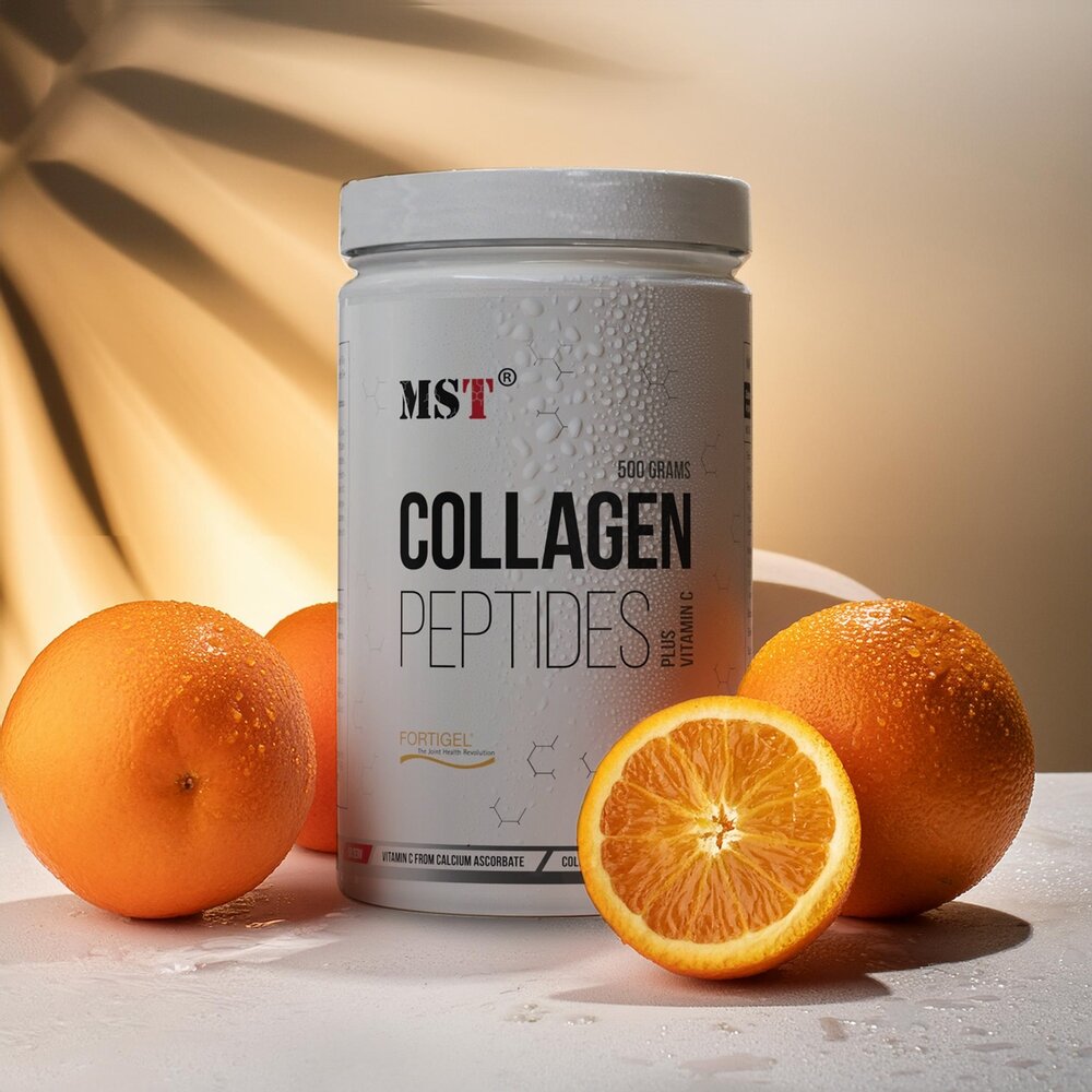 Препарат для суглобів і зв'язок MST Nutrition Collagen Peptides + Fortigel, 500 грам - Зелене яблуко