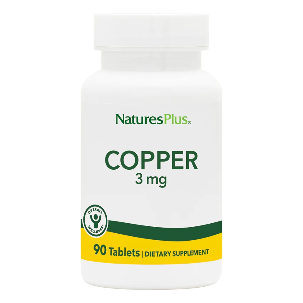 Вітаміни та мінерали Natures Plus Copper 3 mg, 90 таблеток