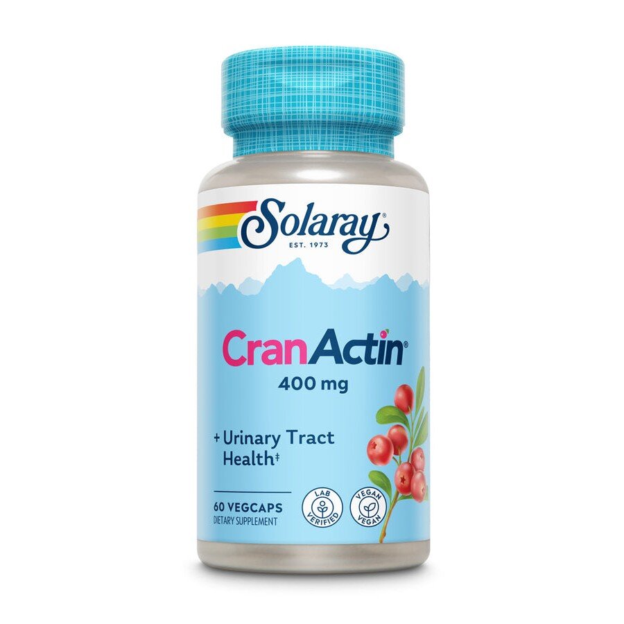 Екстракт журавлини Solaray CranActin 400 mg, 60 вегакапсул