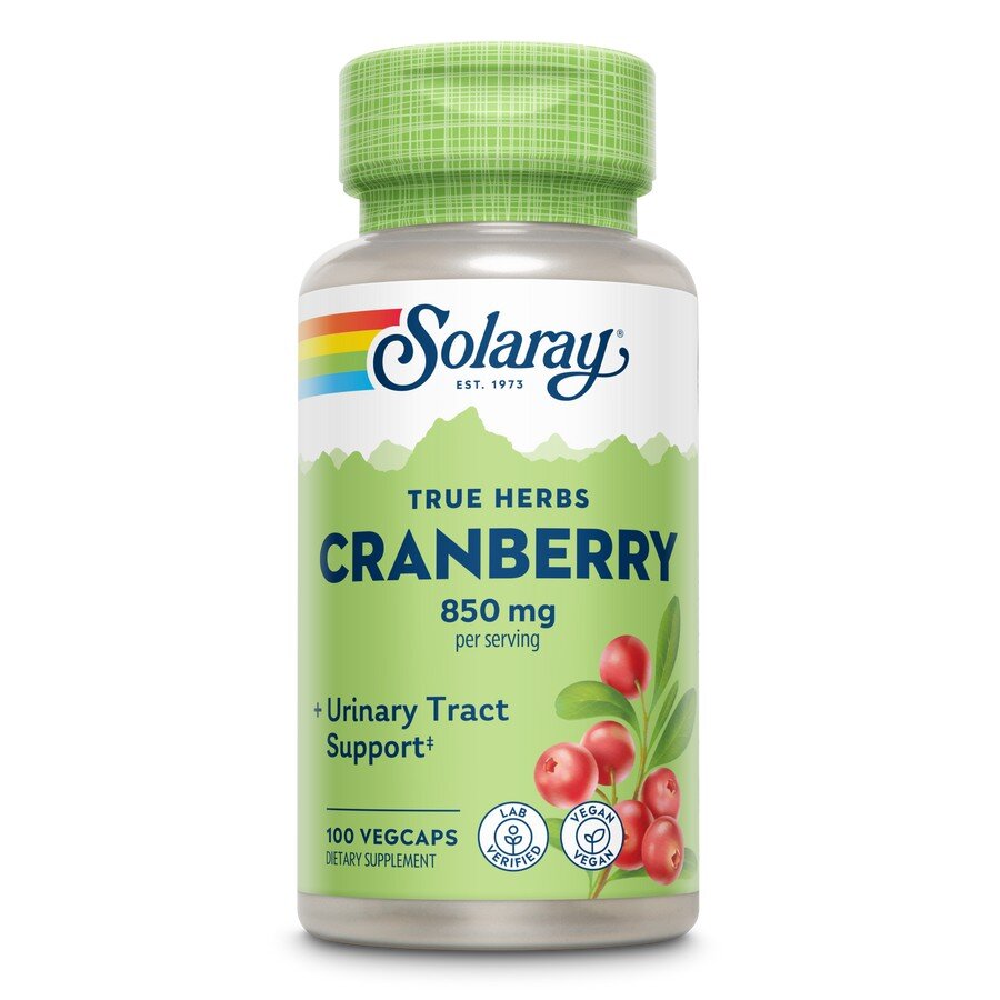 Ягоди журавлини Solaray True Herbs Cranberry, 100 вегакапсул