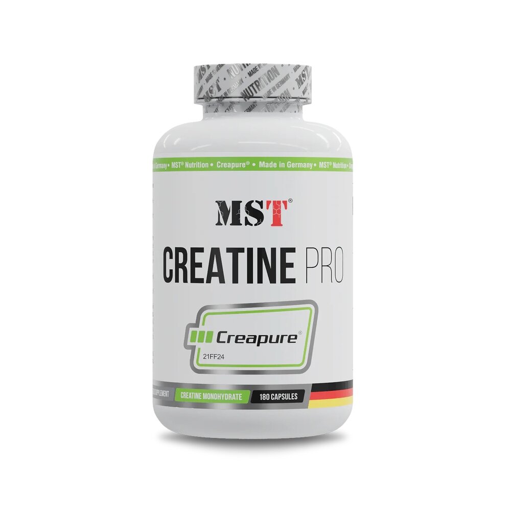 Креатин моногідрат MST Nutrition Creatine PRO Creapure, 180 капсул