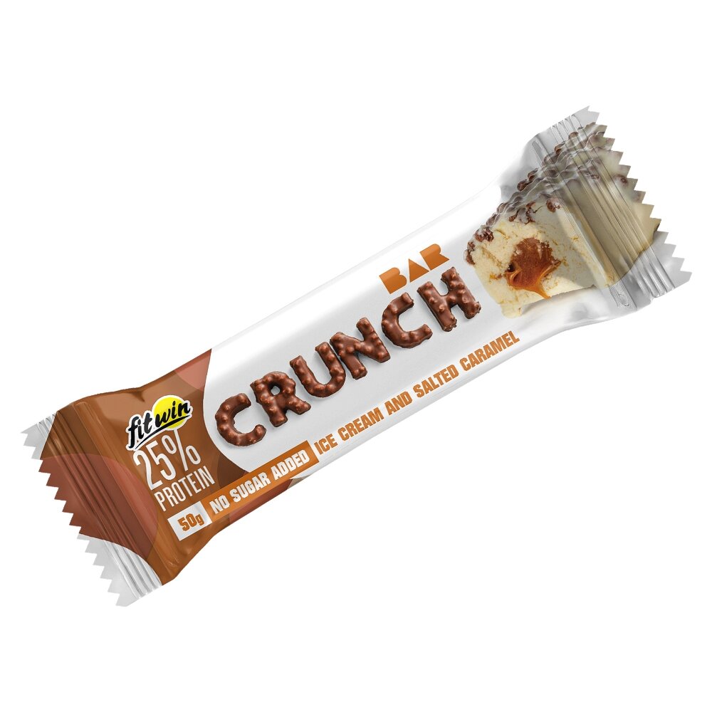Батончик FitWin Crunch Bar 25%, 50 грам - Морозиво-солона карамель