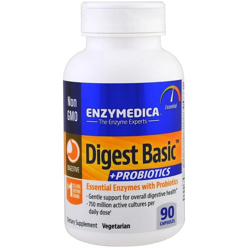 Натуральна добавка Enzymedica Digest Basic + Probiotics, 90 капсул