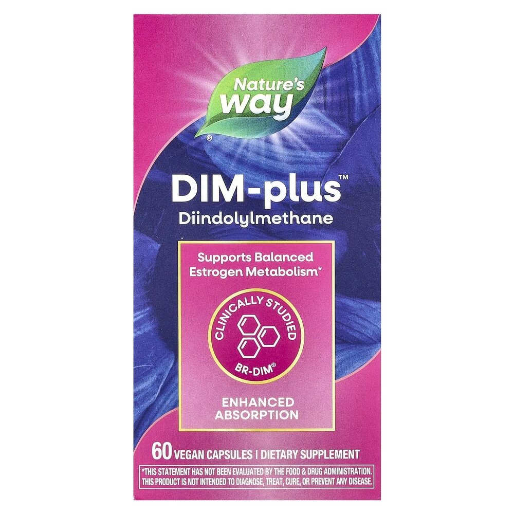 Натуральна добавка Nature's Way DIM-Plus Estrogen Metabolism, 60 вегакапсул