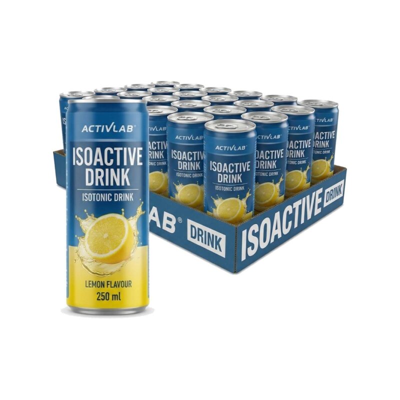 Блок ізотонічного напою ActivLab Isoactive Drink, 24*250 мл - Лимон