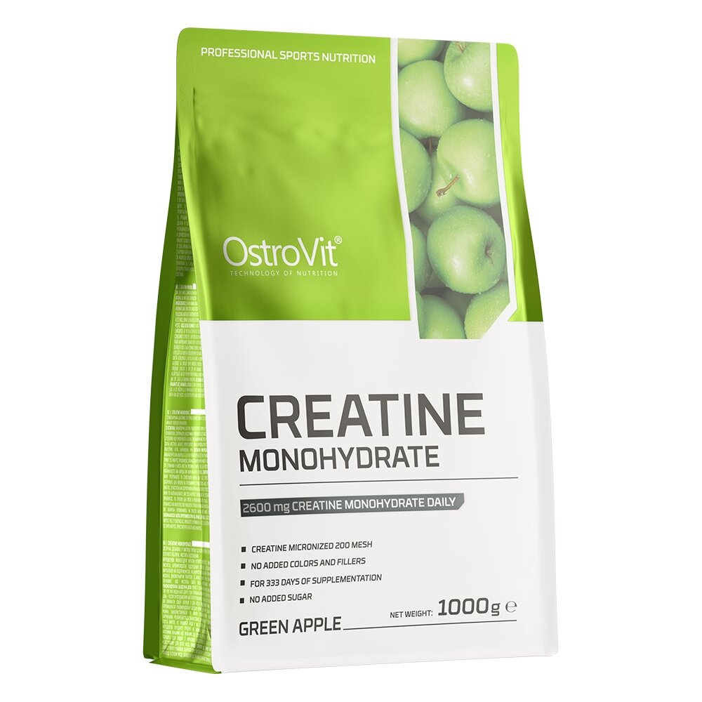 Креатин OstroVit Creatine Monohydrate, 1 кг - Зелене яблуко