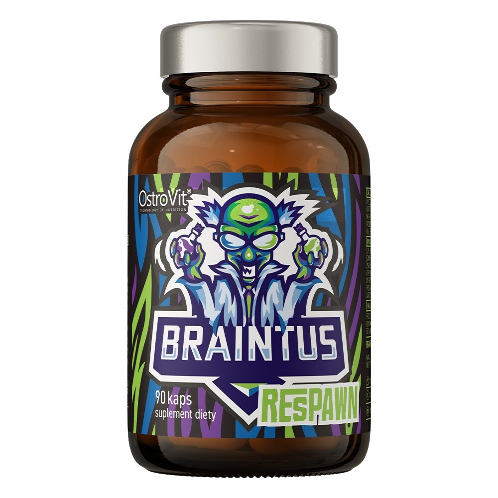 Комплекс вітамінів та екстрактів OstroVit Braintus Respawn, 90 капсул для підвищення розумової активності
