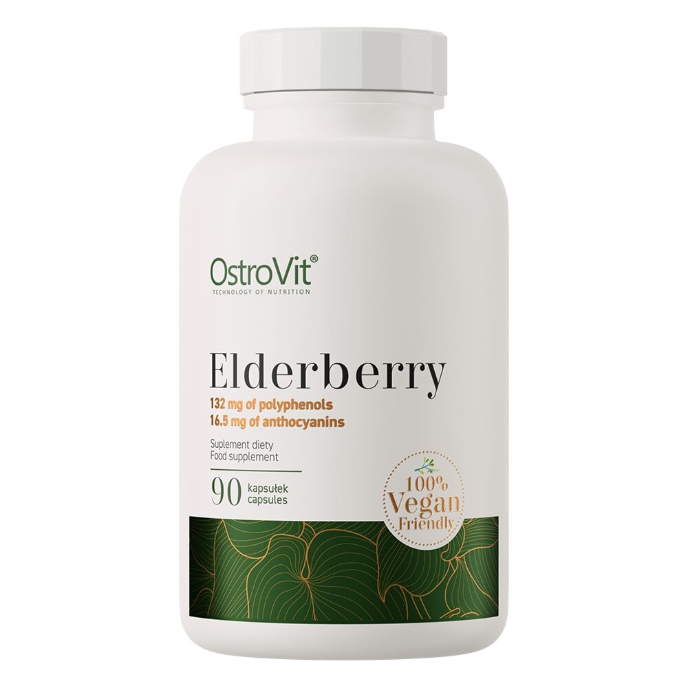 Екстракт бузини OstroVit Vege Elderberry, 90 капсул для підтримки імунної системи