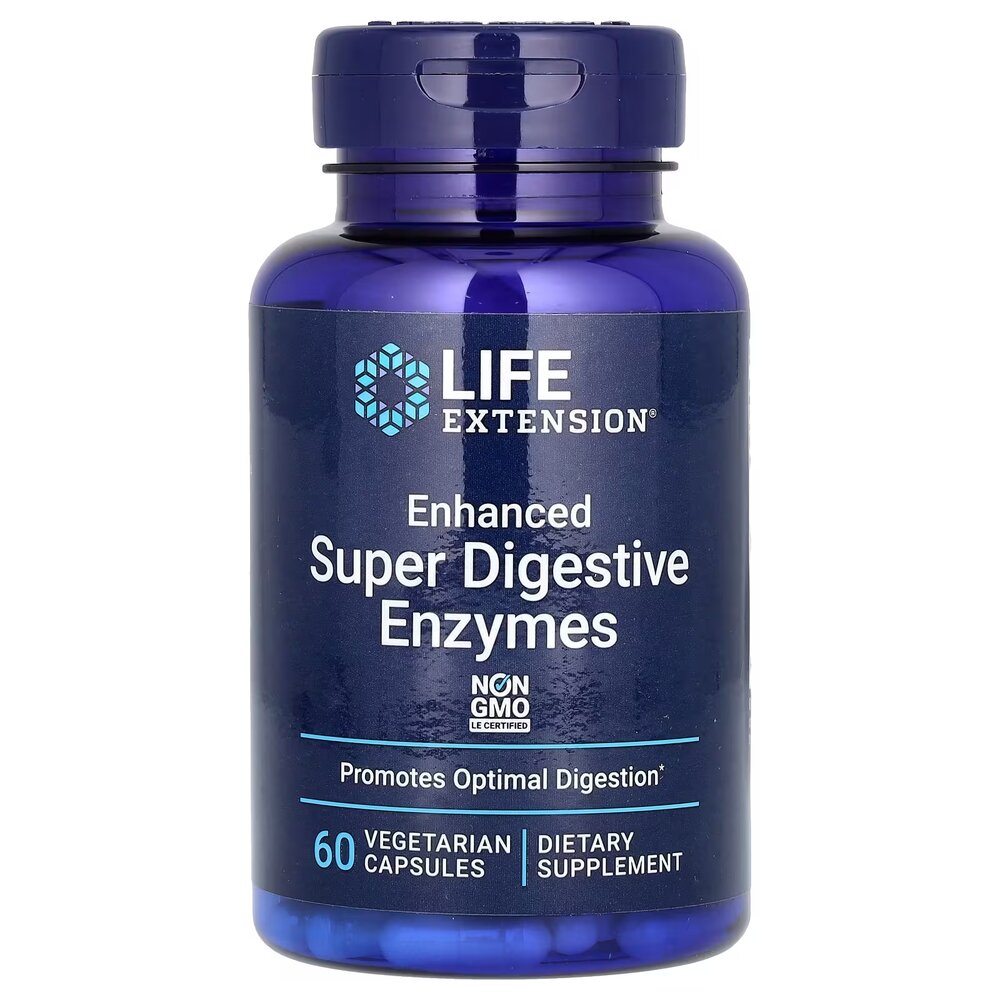 Комплекс травних ферментів Life Extension Enhanced Super Digestive Enzymes, 60 вегакапсул
