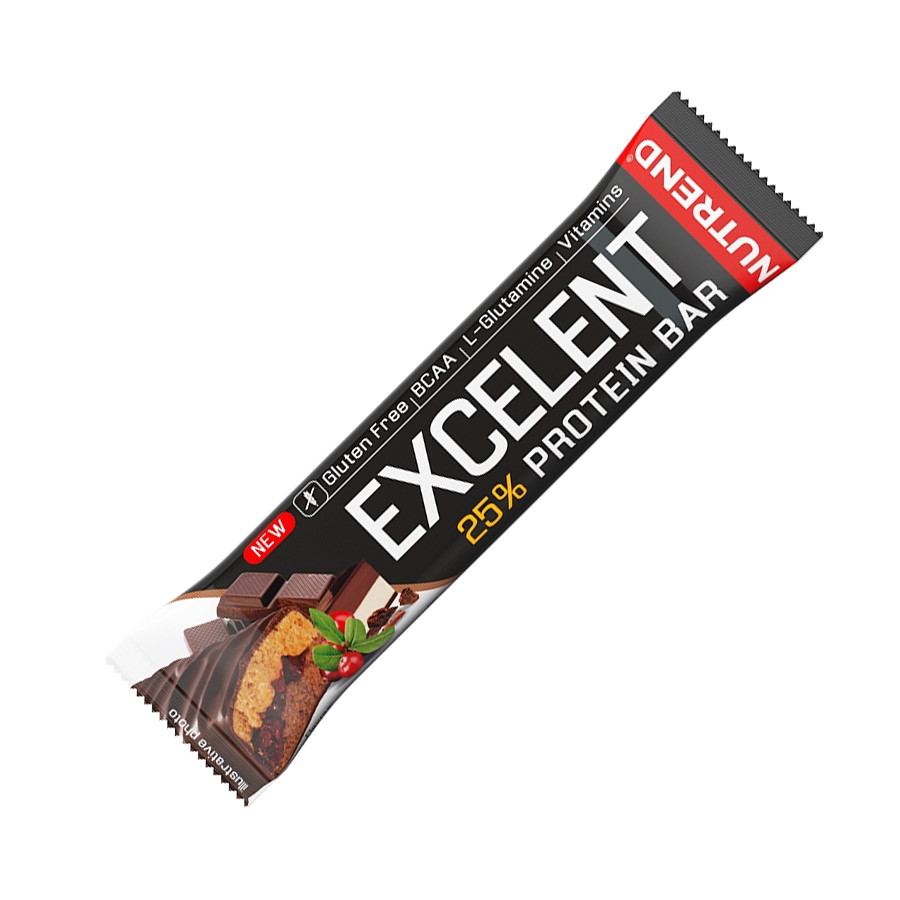 Батончик Nutrend Excelent Protein Bar, 85 грам - Шоколад-нуга-журавлина у молочному шоколаді