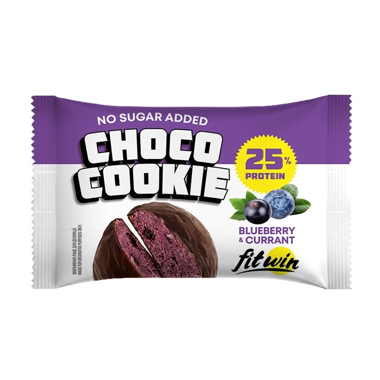 Протеїнове печиво FitWin Protein Cookie 25% Glazed, 40 грамів - Чорниця-смородина