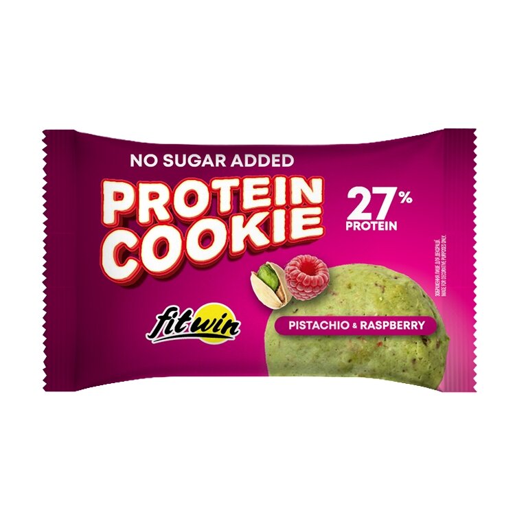 Протеїнове печиво FitWin Protein Cookie 27%, 40 грамів - Фісташка-малина