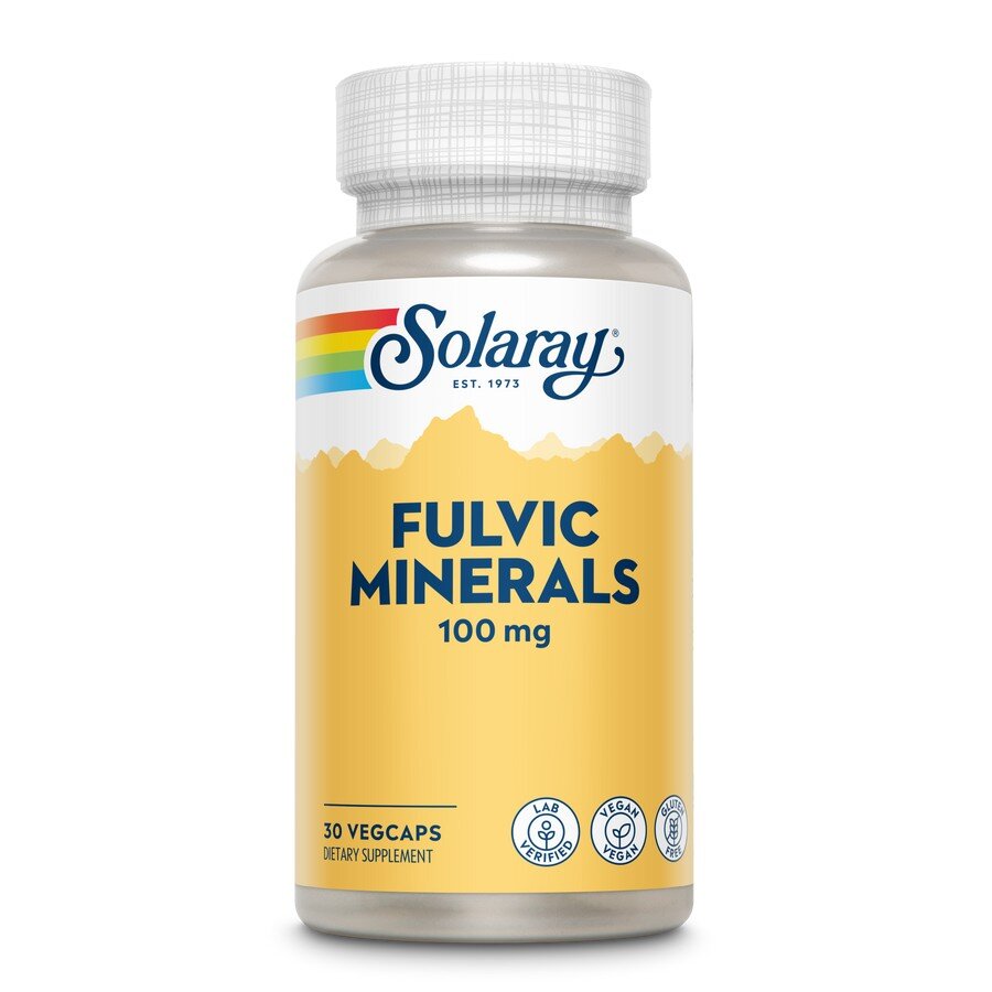 Фульвові мінерали з шиладжиту Solaray Fulvic Minerals 100 mg, 30 вегакапсул