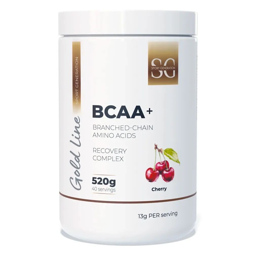 Лейцин, ізолейцин, валін Sport Generation Gold Premium BCAA+, 520 грам - Вишня