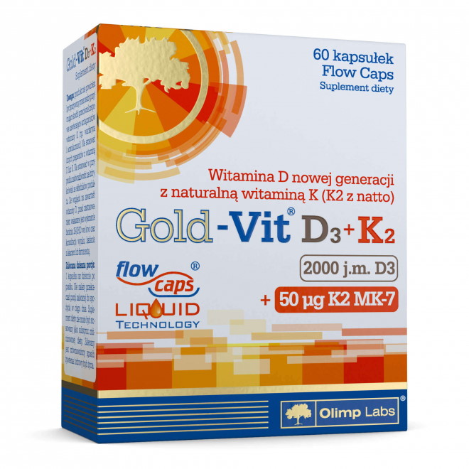 Вітаміни та мінерали Olimp Sport Nutrition Gold-Vit D3+K2 2000 IU, 60 капсул