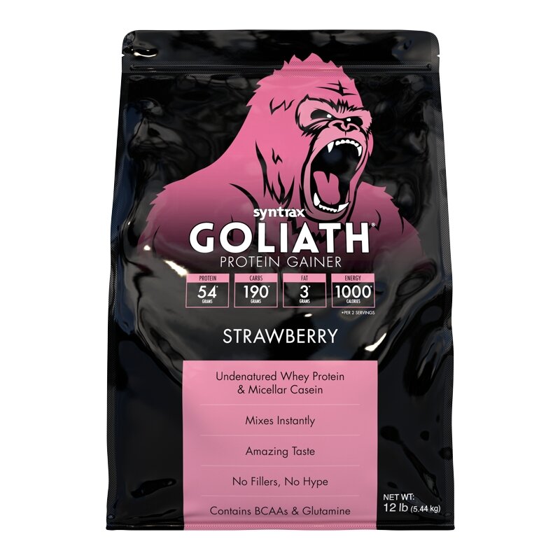 Гейнер Syntrax Goliath Protein Gainer, 5.44 кг - Полуниця