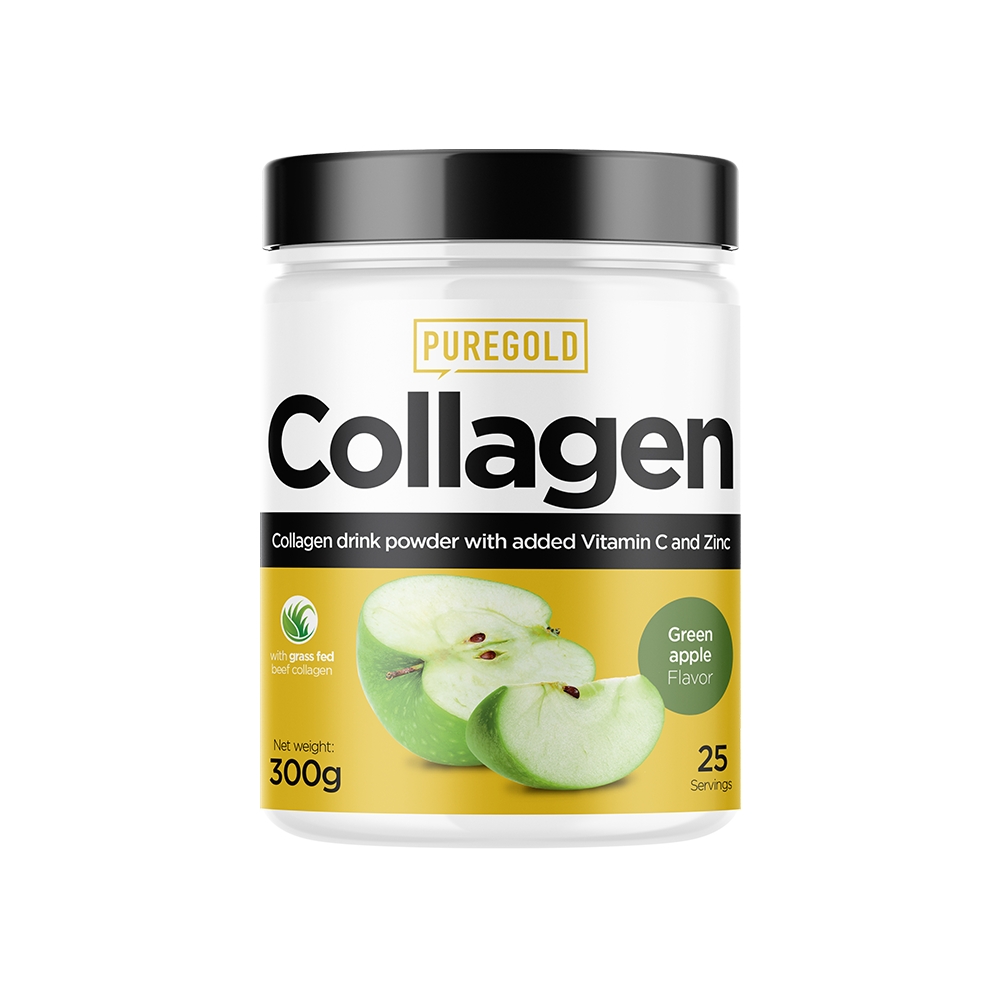 Препарат для суглобів і зв'язок Pure Gold Protein Collagen, 300 грам - Зелене яблуко