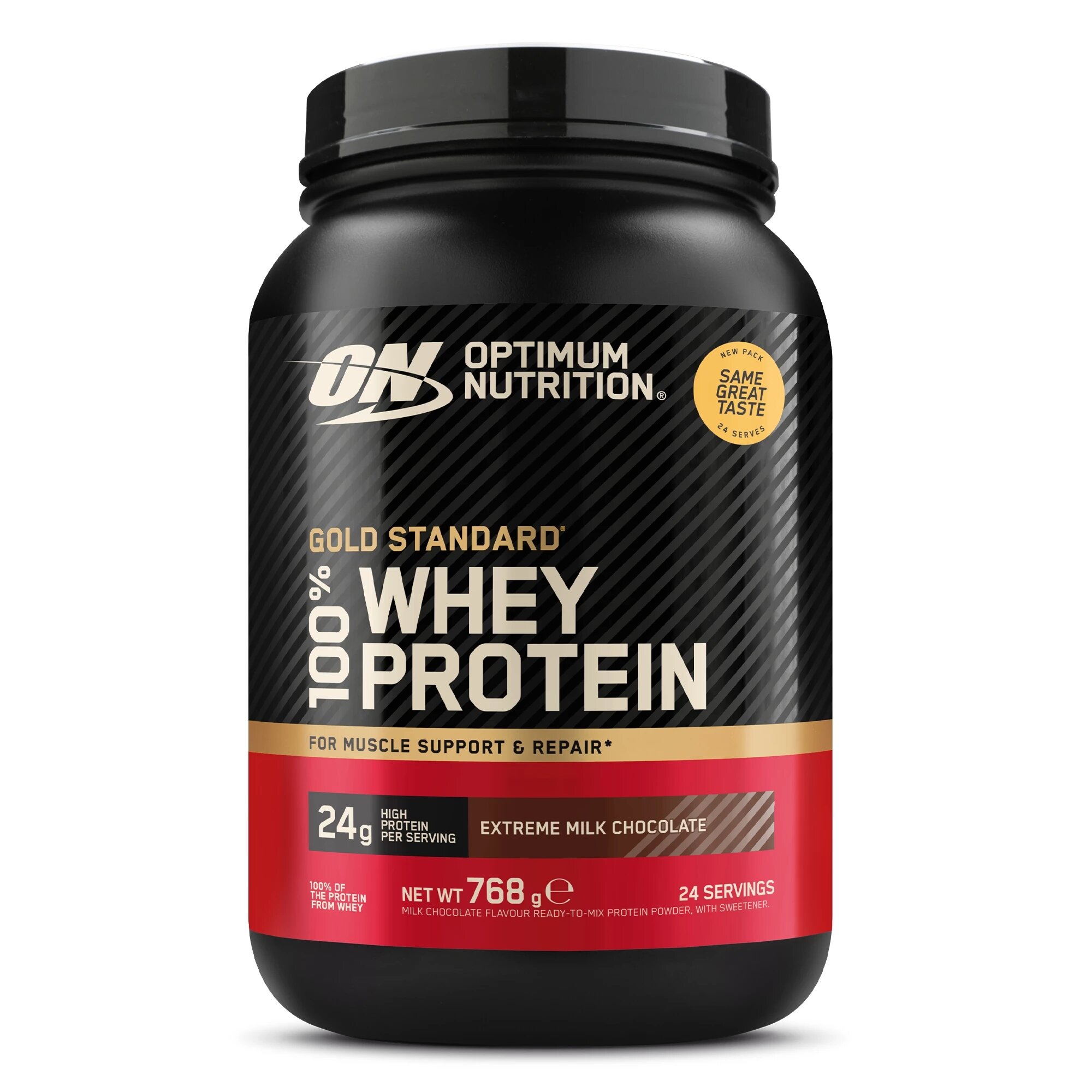 Сироватковий протеїн Optimum Nutrition Gold Standard 100% Whey EU, 768 грам - Молочний шоколад