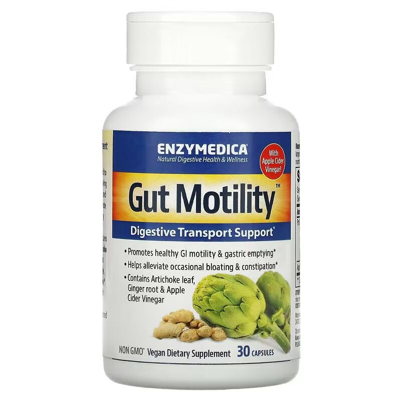 Натуральна добавка Enzymedica Gut Motility, 30 капсул