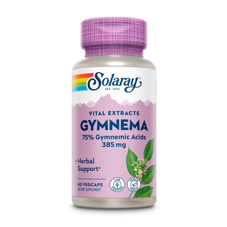 Екстракт листя джимнеми Solaray Gymnema 385 mg, 60 вегакапсул