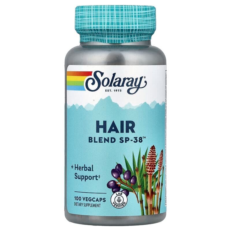 Рослинний комплекс для волосся Solaray Hair Blend SP-38, 100 вегакапсул