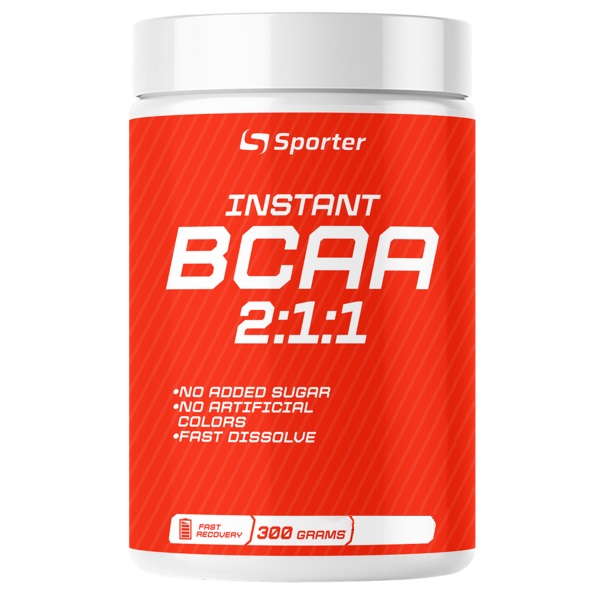 Амінокислота BCAA Sporter BCAA + Glutamine, 300 грам - Яблуко