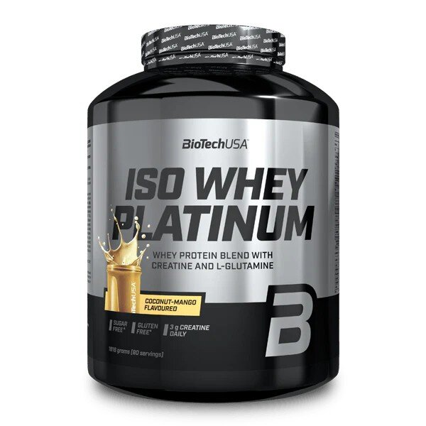 Сироватковий ізолят BioTech Iso Whey Platinum, 1.8 кг - Кокос-манго