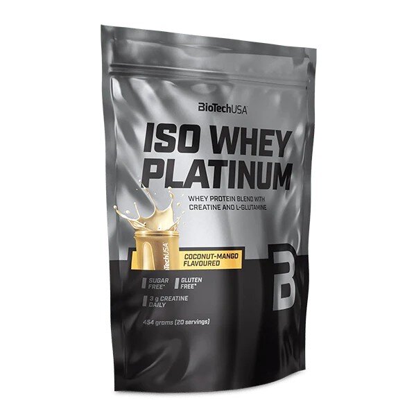 Сироватковий ізолят BioTech Iso Whey Platinum, 454 грам - Кокос-манго