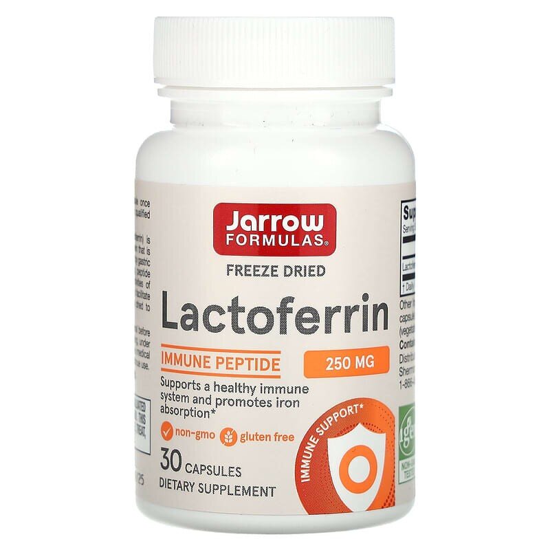 Натуральна добавка Jarrow Formulas Lactoferrin 250 mg, 30 капсул