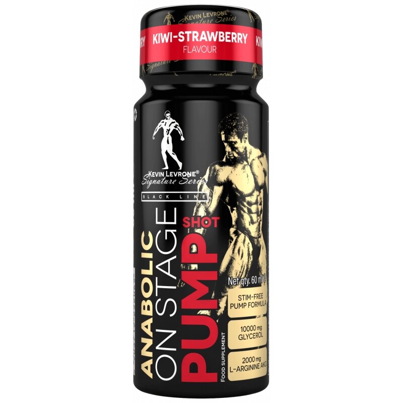 Передтренувальний комплекс Kevin Levrone Black Line Anabolic On Stage Pump Shot, 60 мл - Ківі-полуниця для максимального пампу