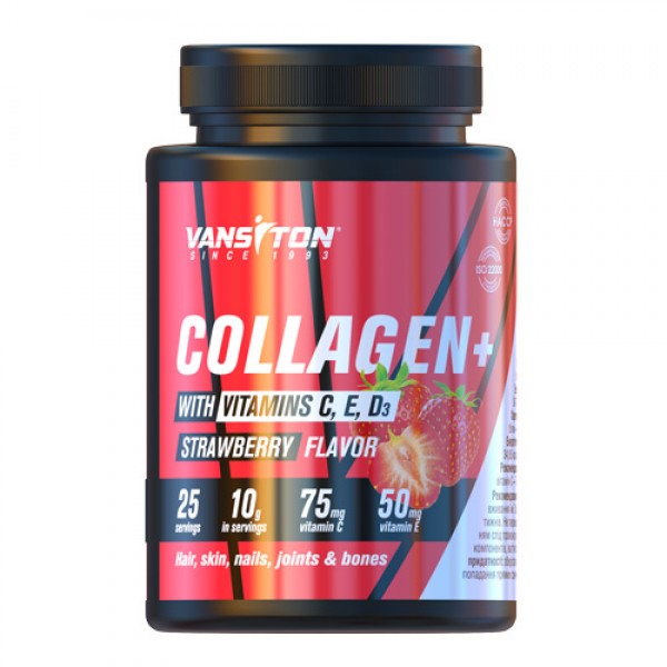 Препарат для суглобів і зв'язок Vansiton Collagen +, 250 грам - Полуниця