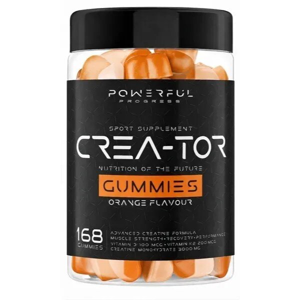 Креатин моногідрат у желейках Powerful Progress Crea-Tor Gummiues, 166 желеок - Апельсин
