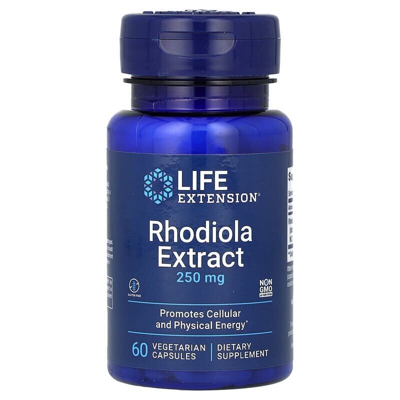 Екстракт радіоли Life Extension Rhodiola Extract 250 mg, 60 вегакапсул