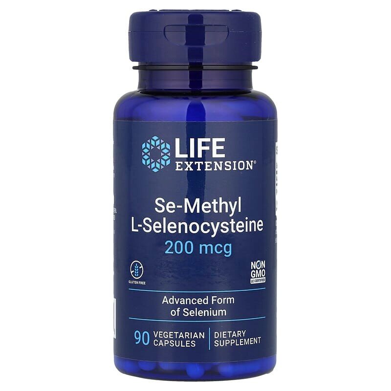 Вітаміни та мінерали Life Extension Se-Methyl L- Selenocysteine 200 mcg, 90 вегакапсул