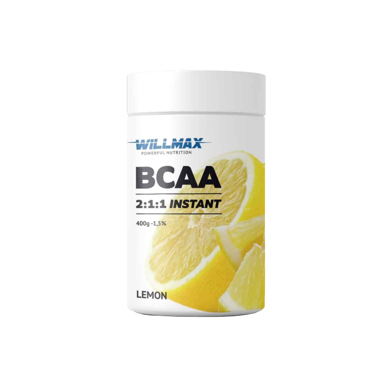Амінокислота BCAA Willmax BCAA 2:1:1, 400 грам - Лимон