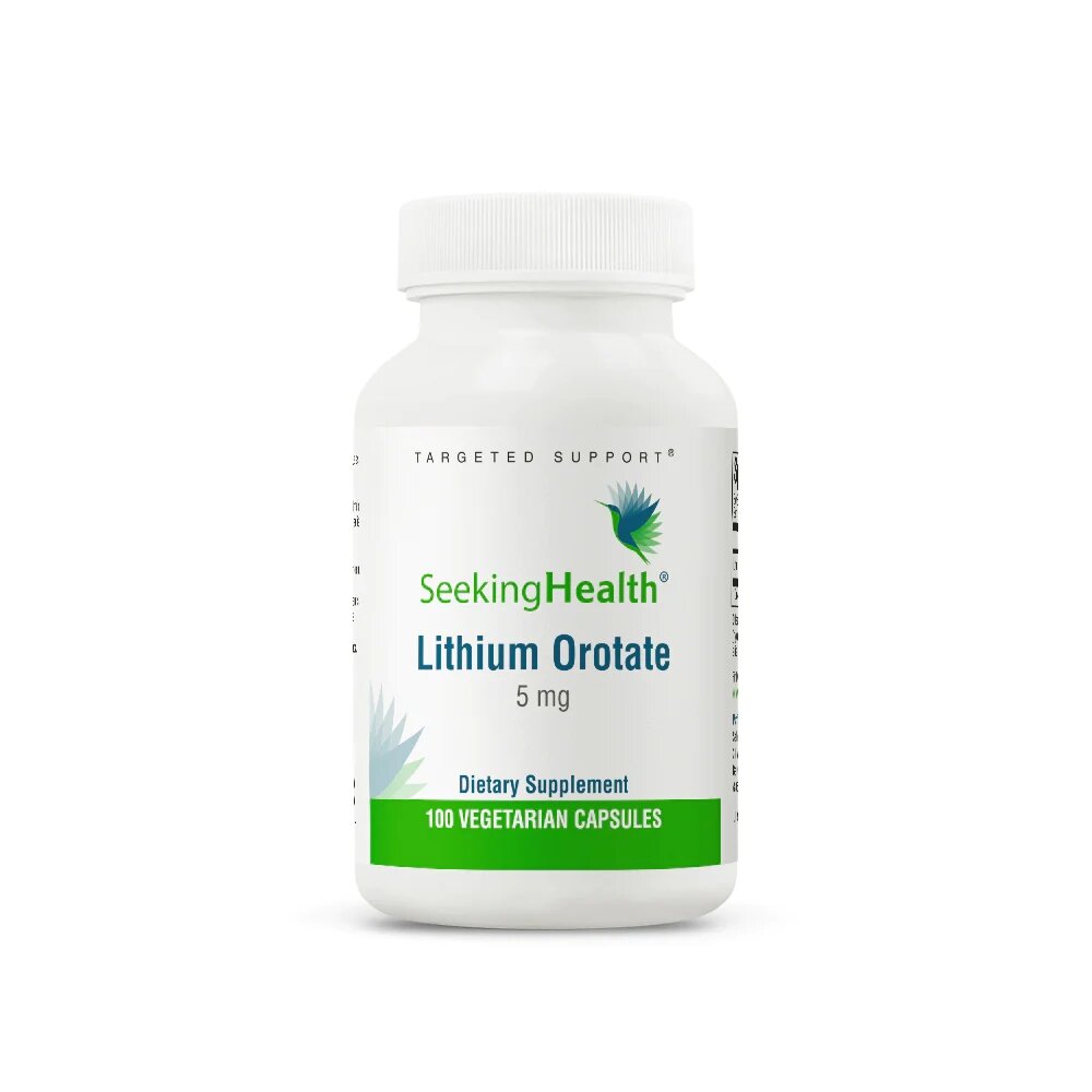 Літій Seeking Health Lithium Orotate 5 mg, 100 вегакапсул