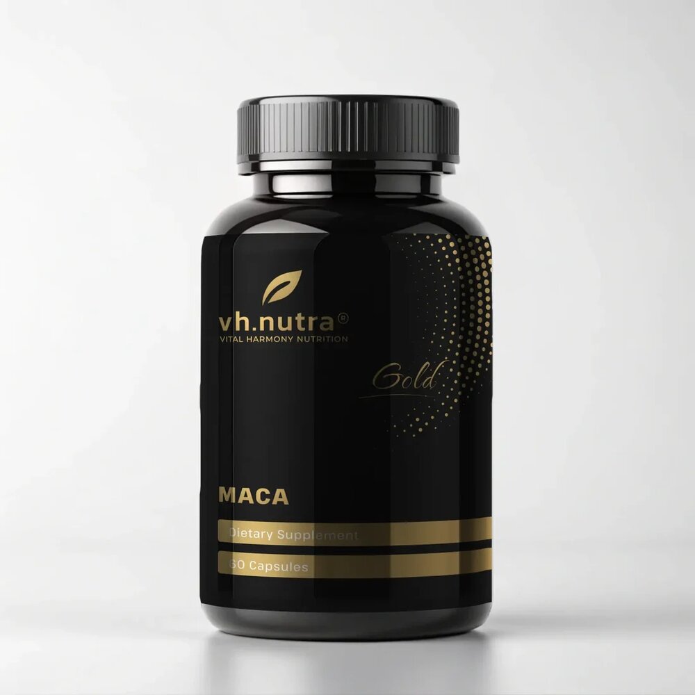 Натуральна добавка VitalHarmony Gold Maca 600 mg, 60 капсул для енергії та лібідо